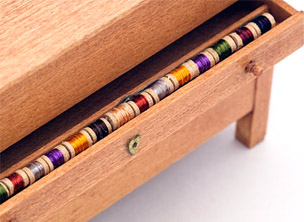 Spools of Thread in Drawer
