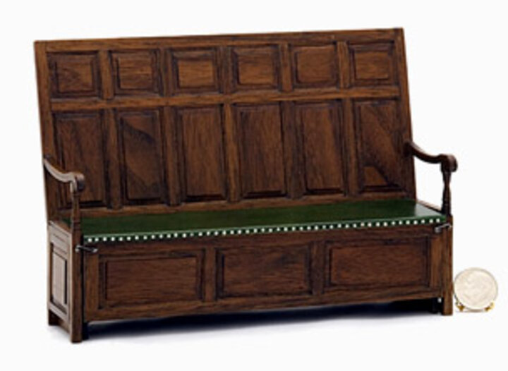 Walnut Paneled Settee